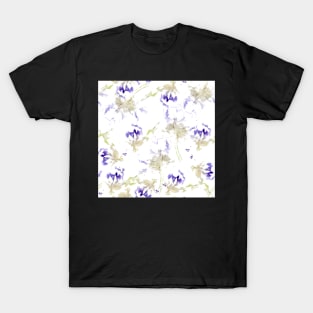 Abstract purple flowers T-Shirt